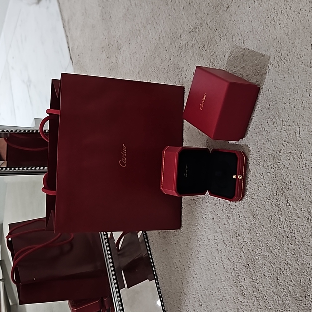 Cartier Ring Box, Outer Box & Shopping Bag. New!!